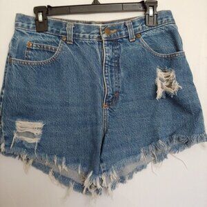 Jennifer Moore Petites  highwaist distressed cutoff jean shorts size 12